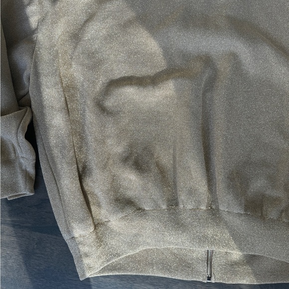 Zara Knit Bomber Cardigan with Gold Metallic Thread size Small - Picture 9 of 9